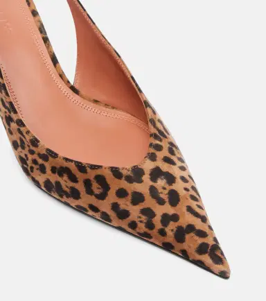 Amina Muaddi Anok 55 leopard-print suede slingback pumps | Thumbnail 2