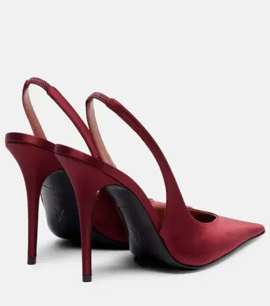 Amina Muaddi Anok 105 satin slingback pumps | Thumbnail 2 Amina Muaddi Anok 105 satin slingback pumps | Thumbnail 2