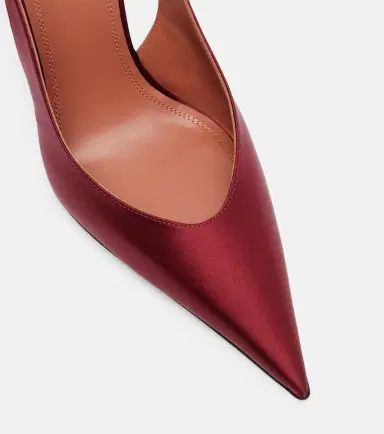 Amina Muaddi Anok 105 satin slingback pumps | Thumbnail 3 Amina Muaddi Anok 105 satin slingback pumps | Thumbnail 3