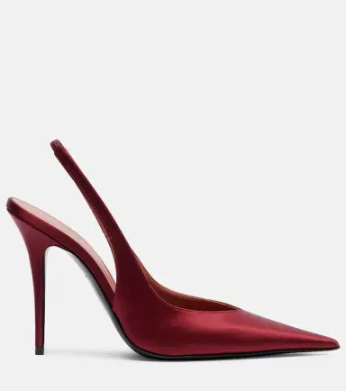Amina Muaddi Anok 105 satin slingback pumps | Thumbnail 4 Amina Muaddi Anok 105 satin slingback pumps | Thumbnail 4