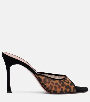 Amina Muaddi Alexa 95 leopard-print mesh mules | Thumbnail 2 Amina Muaddi Alexa 95 leopard-print mesh mules | Thumbnail 2