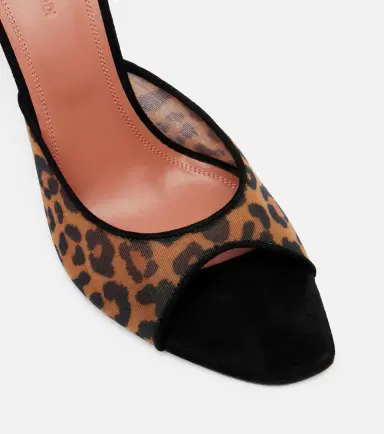 Amina Muaddi Alexa 95 leopard-print mesh mules | Thumbnail 4 Amina Muaddi Alexa 95 leopard-print mesh mules | Thumbnail 4