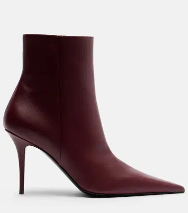 Amina Muaddi Barbara 90 leather ankle boots | Thumbnail 2 Amina Muaddi Barbara 90 leather ankle boots | Thumbnail 2