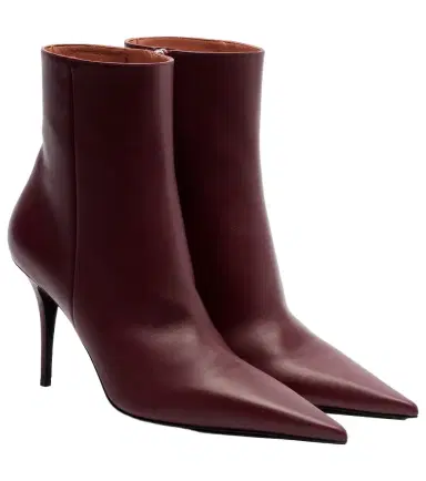 Amina Muaddi Barbara 90 leather ankle boots | Thumbnail 1 Amina Muaddi Barbara 90 leather ankle boots | Thumbnail 1