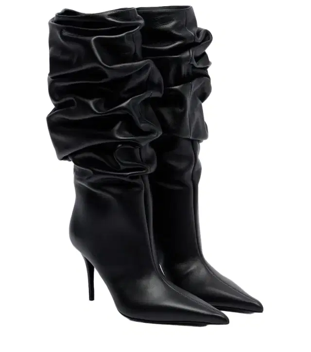 Amina Muaddi Anok 90 leather mid-calf boots