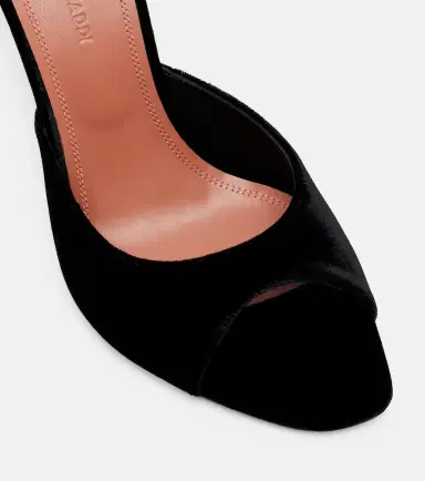 Amina Muaddi Alexa 95 velvet mules | Thumbnail 2 Amina Muaddi Alexa 95 velvet mules | Thumbnail 2