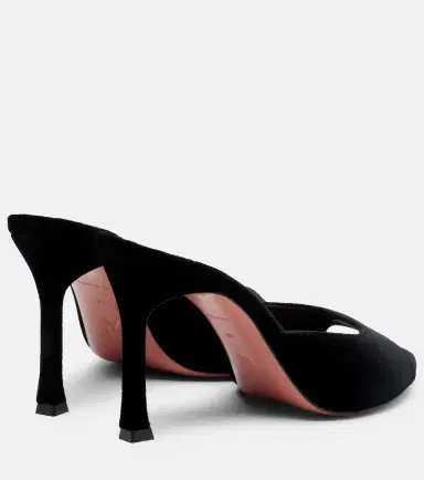 Amina Muaddi Alexa 95 velvet mules | Thumbnail 3 Amina Muaddi Alexa 95 velvet mules | Thumbnail 3