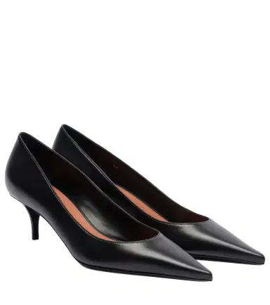 Amina Muaddi Barbara 55 leather pumps | Thumbnail 1