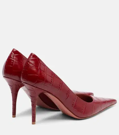 Amina Muaddi Barbara 90 croc-effect leather pumps | Thumbnail 2