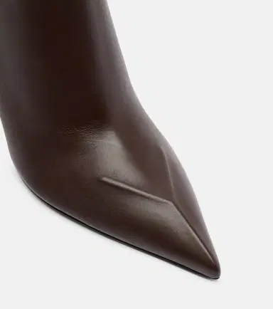 Amina Muaddi Christine 80 leather ankle boots | Thumbnail 3 Amina Muaddi Christine 80 leather ankle boots | Thumbnail 3