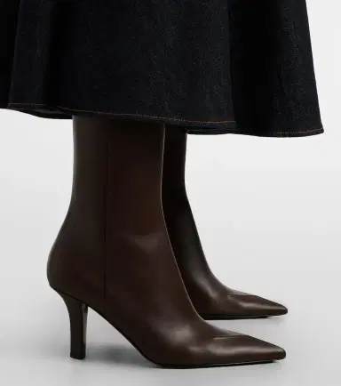 Amina Muaddi Christine 80 leather ankle boots | Thumbnail 6 Amina Muaddi Christine 80 leather ankle boots | Thumbnail 6