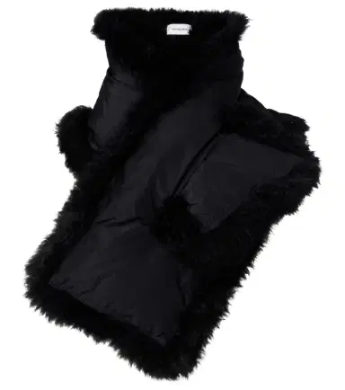 Yves Salomon Reversible shearling down scarf | Thumbnail 1 Yves Salomon Reversible shearling down scarf | Thumbnail 1