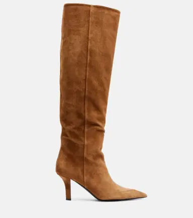 Amina Muaddi Christine 80 suede knee-high boots | Thumbnail 2