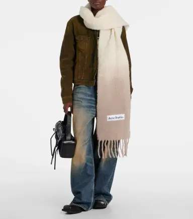 Acne Studios Vally fringed scarf | Thumbnail 4
