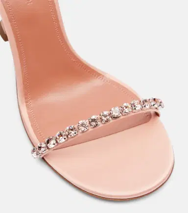Amina Muaddi Gigi 95 crystal-embellished satin sandals | Thumbnail 2
