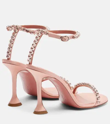 Amina Muaddi Gigi 95 crystal-embellished satin sandals | Thumbnail 3