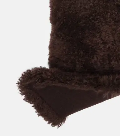 Yves Salomon Shearling and wool scarf | Thumbnail 3