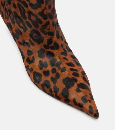 Amina Muaddi Fiona 60 leopard-print calf hair ankle boots | Thumbnail 4 Amina Muaddi Fiona 60 leopard-print calf hair ankle boots | Thumbnail 4