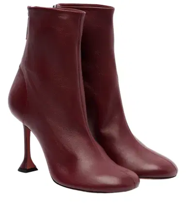 Amina Muaddi Iris 95 leather ankle boots | Thumbnail 1 Amina Muaddi Iris 95 leather ankle boots | Thumbnail 1