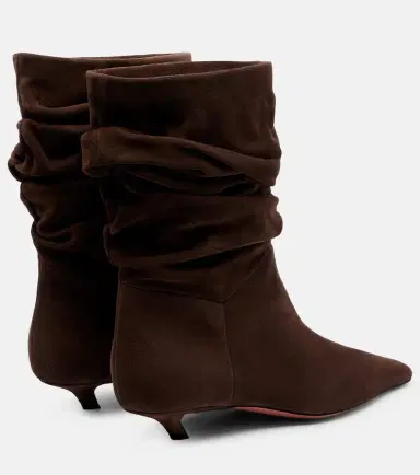 Amina Muaddi Jamie 25 suede ankle boots | Thumbnail 3