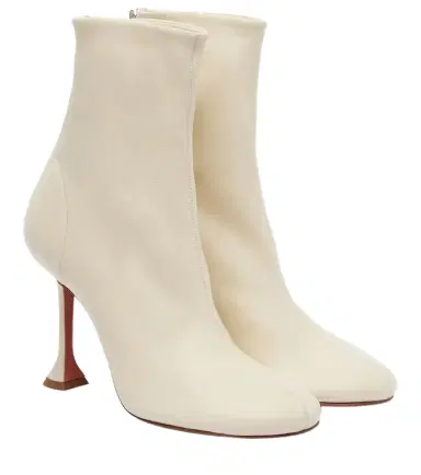 Amina Muaddi Iris 95 leather ankle boots | Thumbnail 1