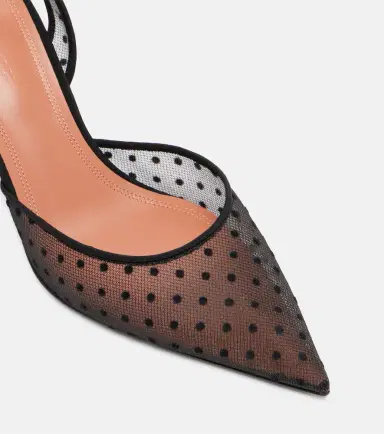 Amina Muaddi Holli 70 point d'esprit slingback pumps | Thumbnail 4 Amina Muaddi Holli 70 point d'esprit slingback pumps | Thumbnail 4