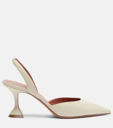 Amina Muaddi Holli 70 leather slingback pumps | Thumbnail 2 Amina Muaddi Holli 70 leather slingback pumps | Thumbnail 2