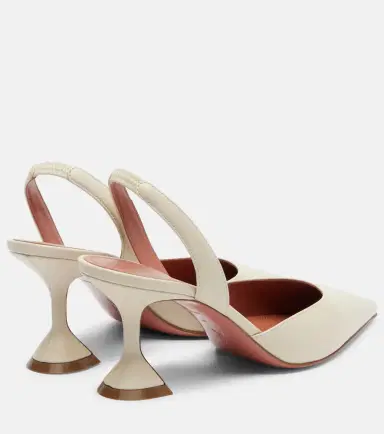 Amina Muaddi Holli 70 leather slingback pumps | Thumbnail 3 Amina Muaddi Holli 70 leather slingback pumps | Thumbnail 3