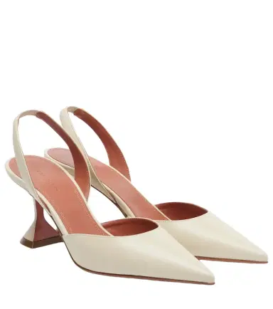 Amina Muaddi Holli 70 leather slingback pumps | Thumbnail 1 Amina Muaddi Holli 70 leather slingback pumps | Thumbnail 1
