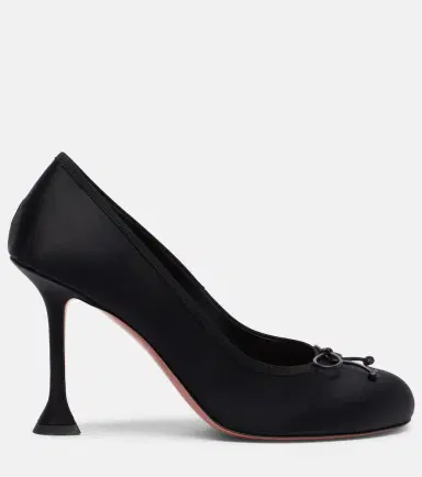 Amina Muaddi Lila 95 satin pumps | Thumbnail 2