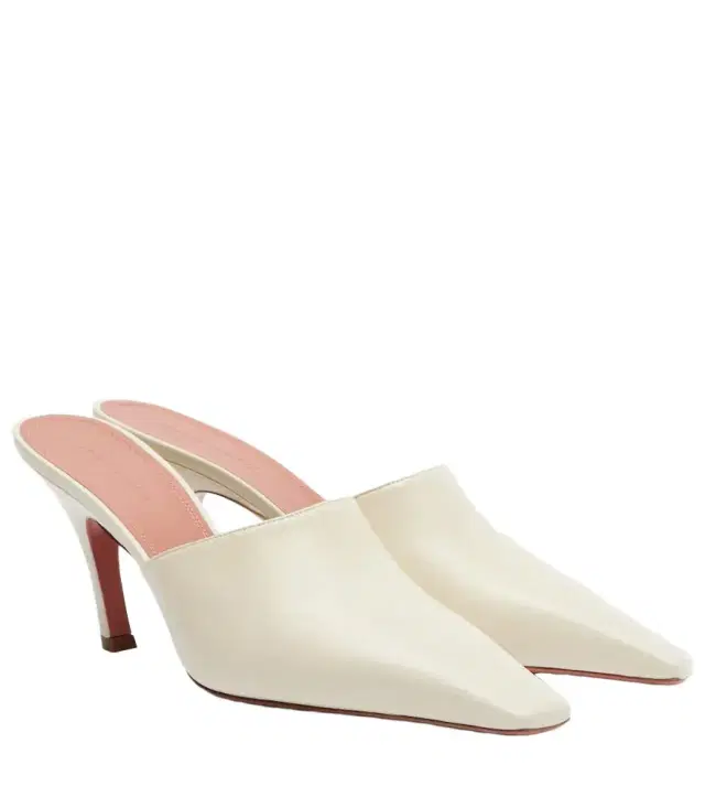 Amina Muaddi Jamie 80 leather mules