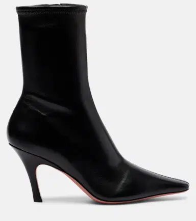 Amina Muaddi Jamie 80 leather ankle boots | Thumbnail 2