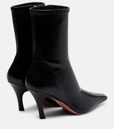 Amina Muaddi Jamie 80 leather ankle boots | Thumbnail 3