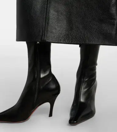 Amina Muaddi Jamie 80 leather ankle boots | Thumbnail 6