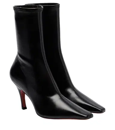Amina Muaddi Jamie 80 leather ankle boots | Thumbnail 1