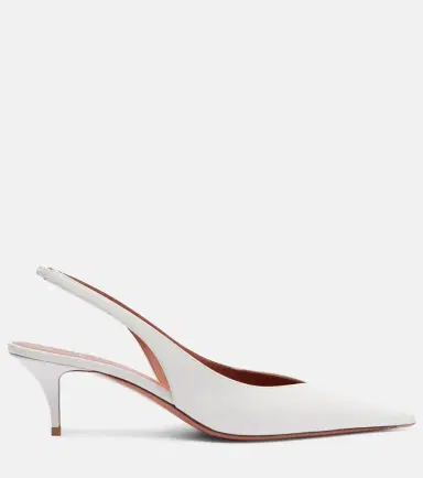 Amina Muaddi Anok 55 leather slingback pumps | Thumbnail 2 Amina Muaddi Anok 55 leather slingback pumps | Thumbnail 2