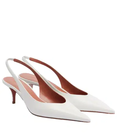 Amina Muaddi Anok 55 leather slingback pumps | Thumbnail 1 Amina Muaddi Anok 55 leather slingback pumps | Thumbnail 1