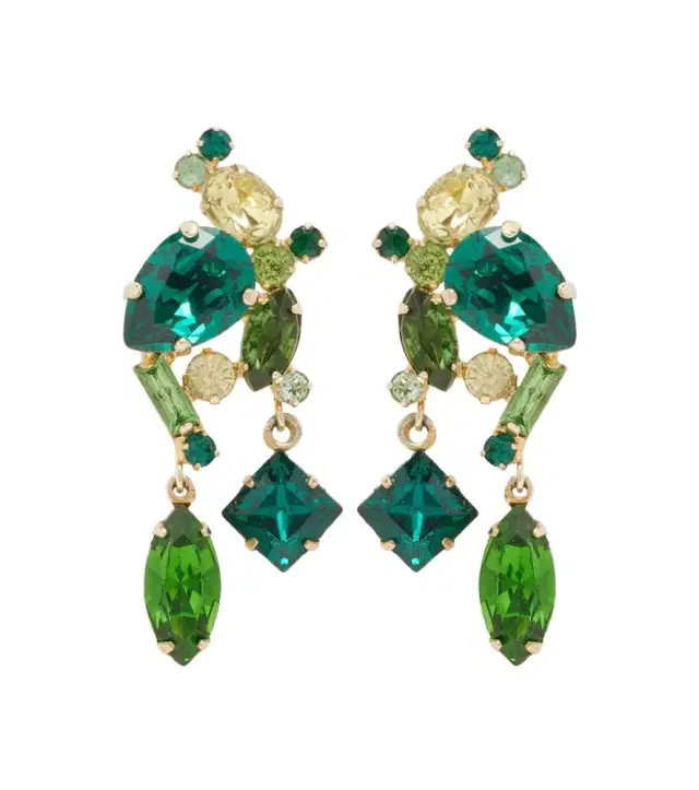 Jennifer Behr Ambra crystal-embellished drop earrings