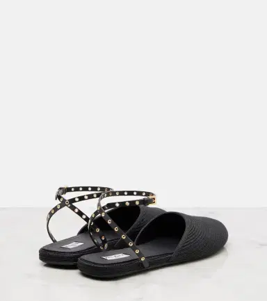 Alaïa Alaïa Leather-trimmed slingback flats | Thumbnail 3