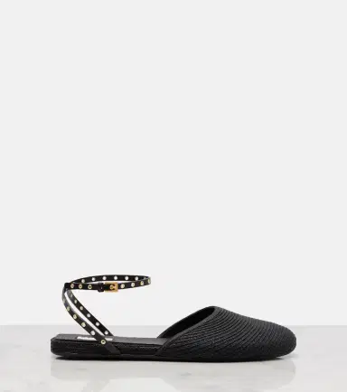 Alaïa Alaïa Leather-trimmed slingback flats | Thumbnail 4