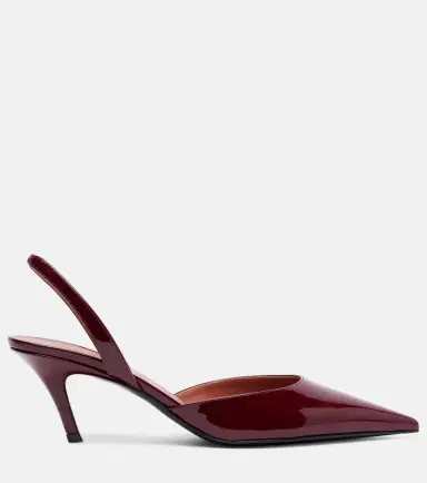 Amina Muaddi Sofia 60 patent leather slingback pumps | Thumbnail 2