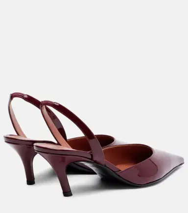 Amina Muaddi Sofia 60 patent leather slingback pumps | Thumbnail 4