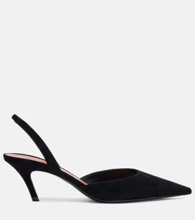 Amina Muaddi Sofia 60 suede slingback pumps | Thumbnail 2
