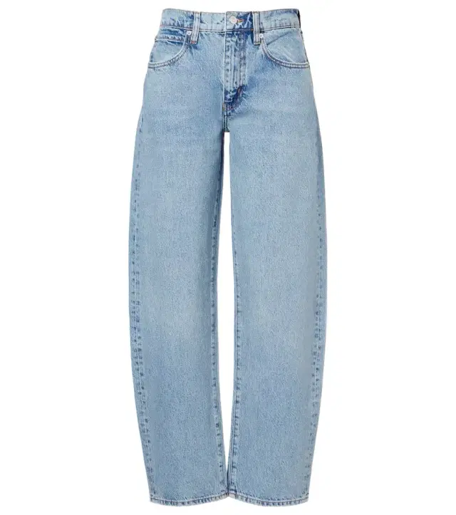 Frame Low Slung mid-rise barrel-leg jeans