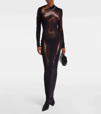 Jean Paul Gaultier Trompe l'oeil mesh maxi dress | Thumbnail 4