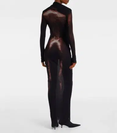 Jean Paul Gaultier Trompe l'oeil mesh maxi dress | Thumbnail 6