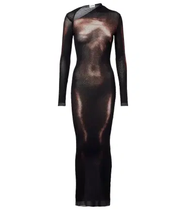 Jean Paul Gaultier Trompe l'oeil mesh maxi dress | Thumbnail 1