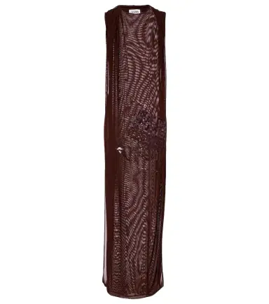 Jean Paul Gaultier Sequined tulle maxi dress | Thumbnail 1