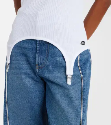 Jean Paul Gaultier Ribbed-knit cotton jersey tank top | Thumbnail 2