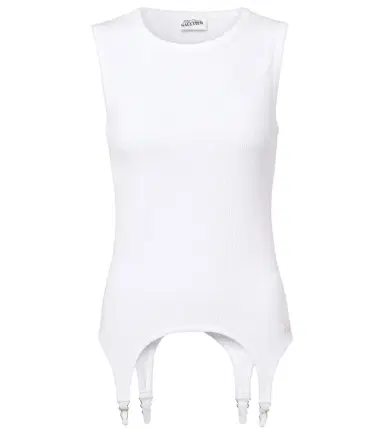 Jean Paul Gaultier Ribbed-knit cotton jersey tank top | Thumbnail 1